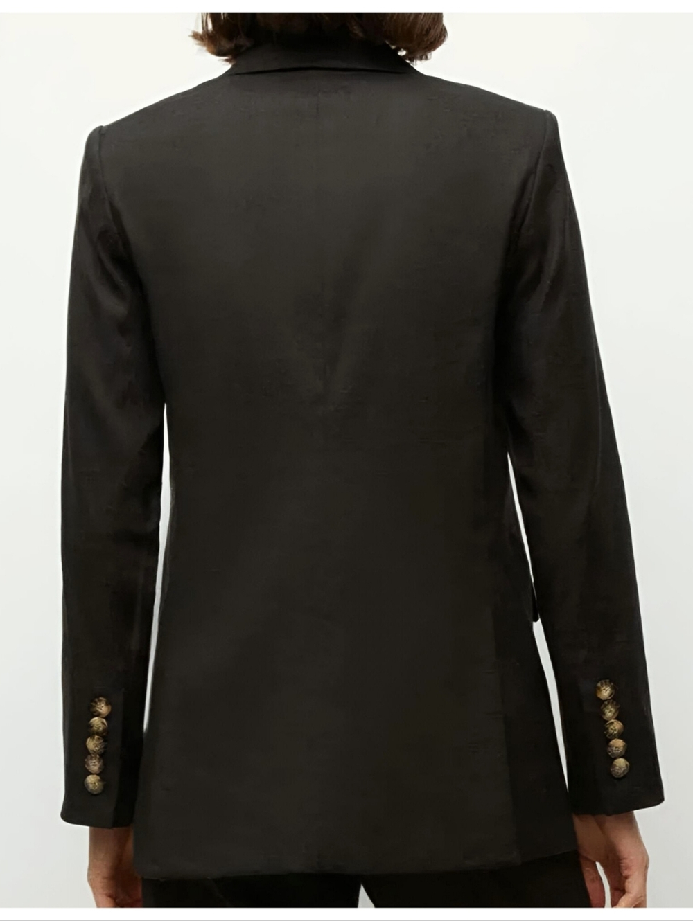 Veronica Beard 0 Black Didion Blazer Stretch-Linen Jacket - Picture 6 of 12